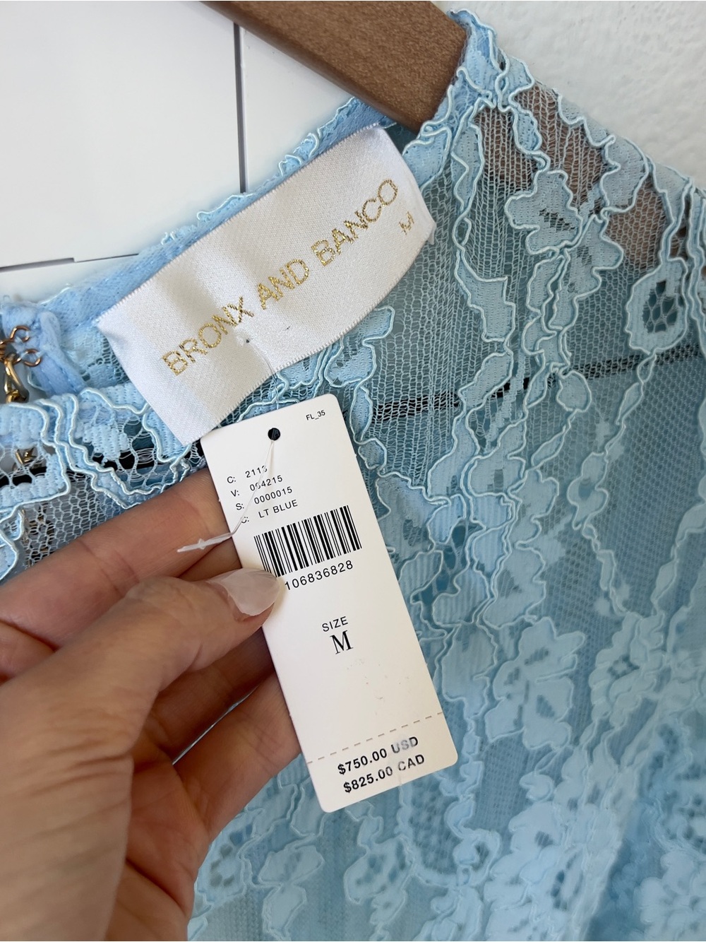 Bronx and Banco Bronx & Banco Electra Lace Gown Maxi Dress Blue - Picture 13 of 14